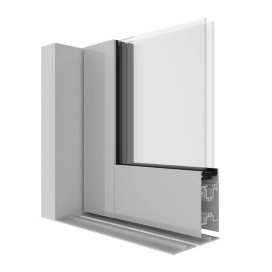 AGS Commercial 225 Sliding Door Corner Image.