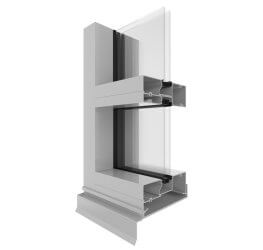 AGS Commercial 625 Narrowline Double Glazed (150mm) Corner Image.