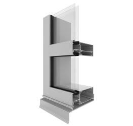 AGS Commercial 629 Flushline Double Glazed (150mm) Corner Image.