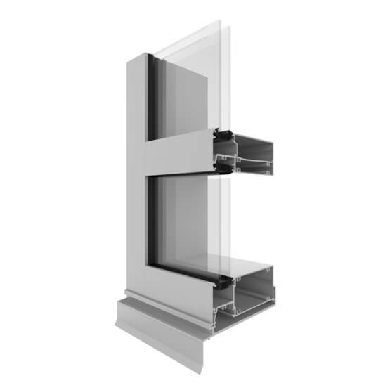 AGS Commercial 629 Flushline Double Glazed (150mm) Corner Image.