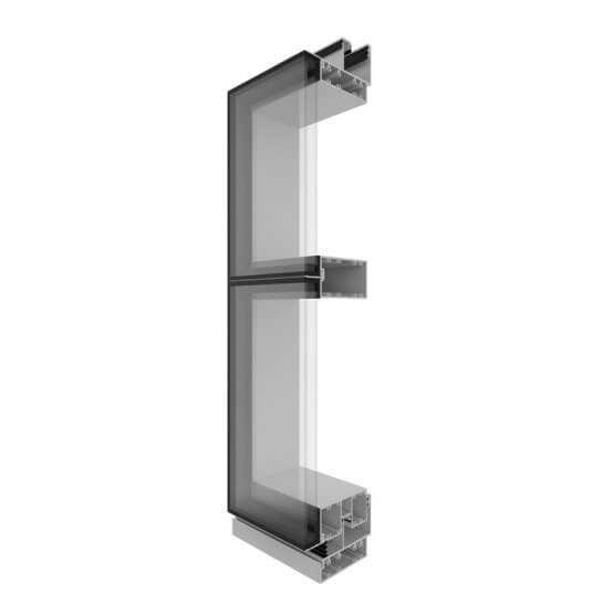 AGS Commercial CW116 116mm Curtain Wall Corner Image.