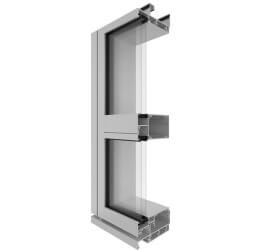 AGS Commercial CW150 150mm Curtain Wall Corner Image.