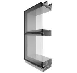 AGS Commercial CW175 175mm Curtain Wall Corner Image.