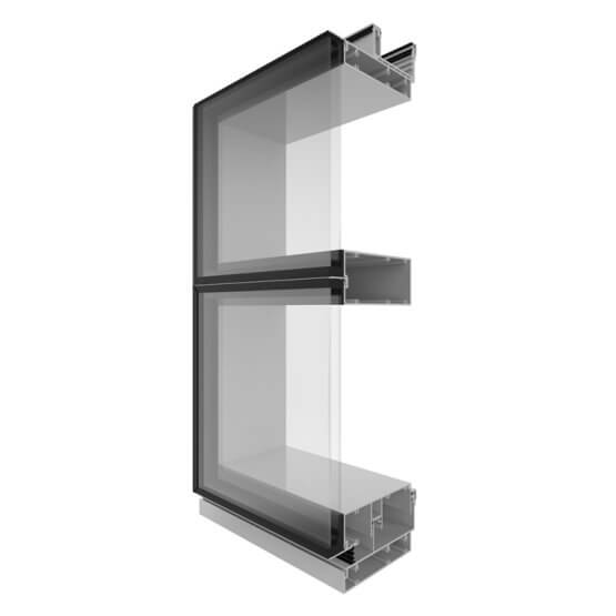 AGS Commercial CW175 175mm Curtain Wall Corner Image.