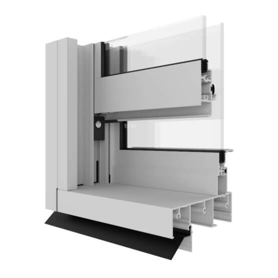 Capral's Urban 281 Double Hung Window Corner Image.
