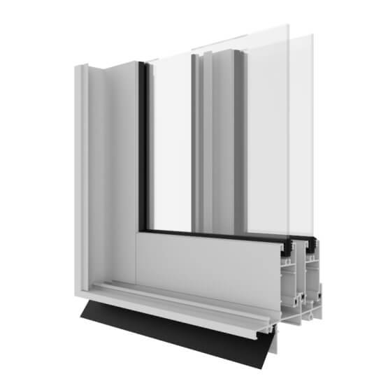 Capral's Urban 284L Lite Sliding Door Corner Image.
