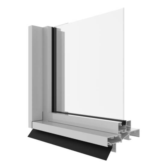 Urban Plus 300 Fixed Light Window (125mm) Corner Image.