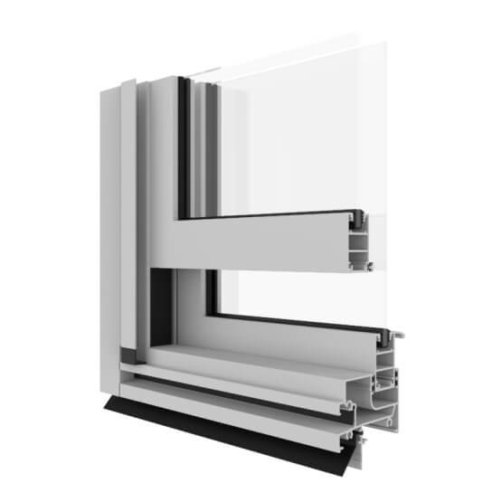 Capral's UrbanPlus 391 Double Hung Window Corner Image.