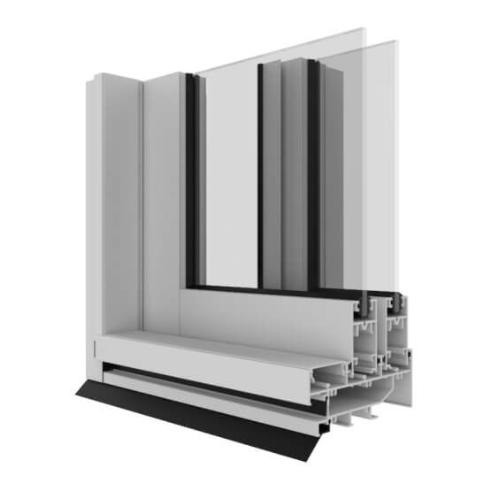 Capral's Urban Plus 394 Sliding Door Corner Image.