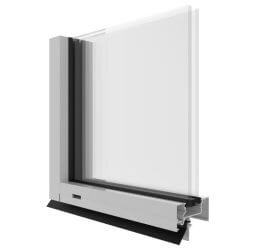 Urban Plus 300 Fixed Light Window (76mm) Corner Image.