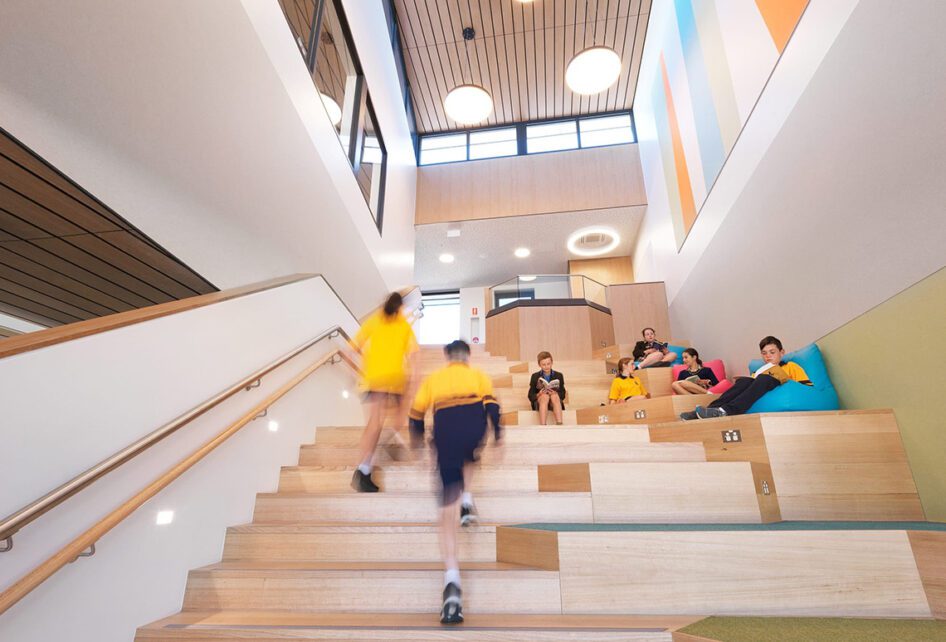 Capral's Project Ballarat Grammar 5/6 Centre Cafeteria using Capral window and building systems.