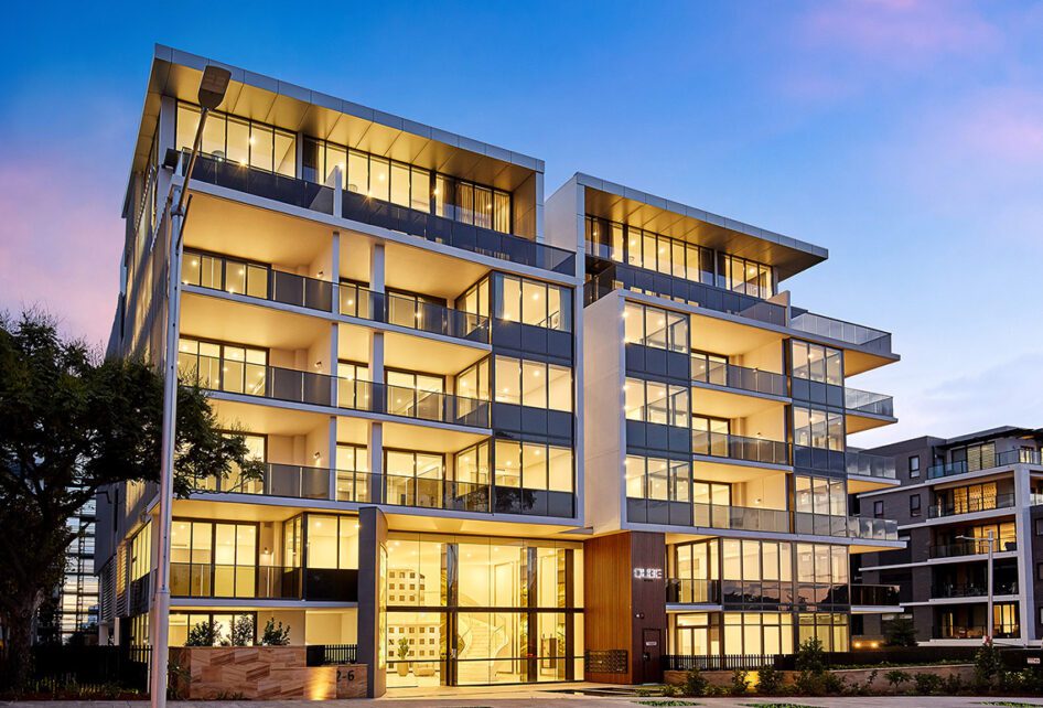 Capral's Project Qube Apartment Complex using Capral window and building systems.