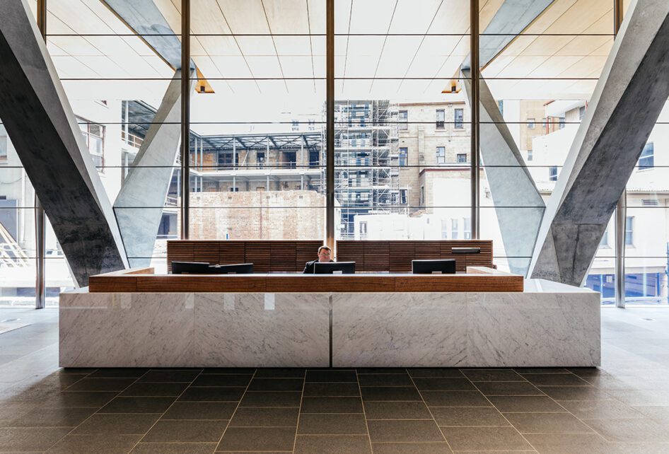 Capral's Project The Tasman, Parliament Square Hobart using Capral window and building systems.