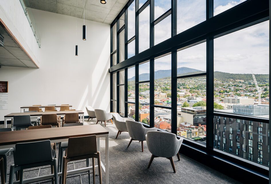 Capral's Project UTAS Student Accommodation using Capral window and building systems.