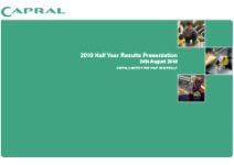 2010 Half-Year Results Presentation