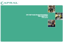 2011 Half-Year Results Presentation