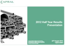 2012 Half-Year Results Presentation