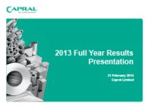 2013 Full-Year Results Presentation