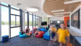 Capral's Project Ballarat Grammar 5/6 Centre Cafeteria using Capral window and building systems.