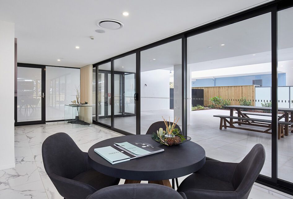 Capral's Project Qube Apartment Complex using Capral window and building systems.