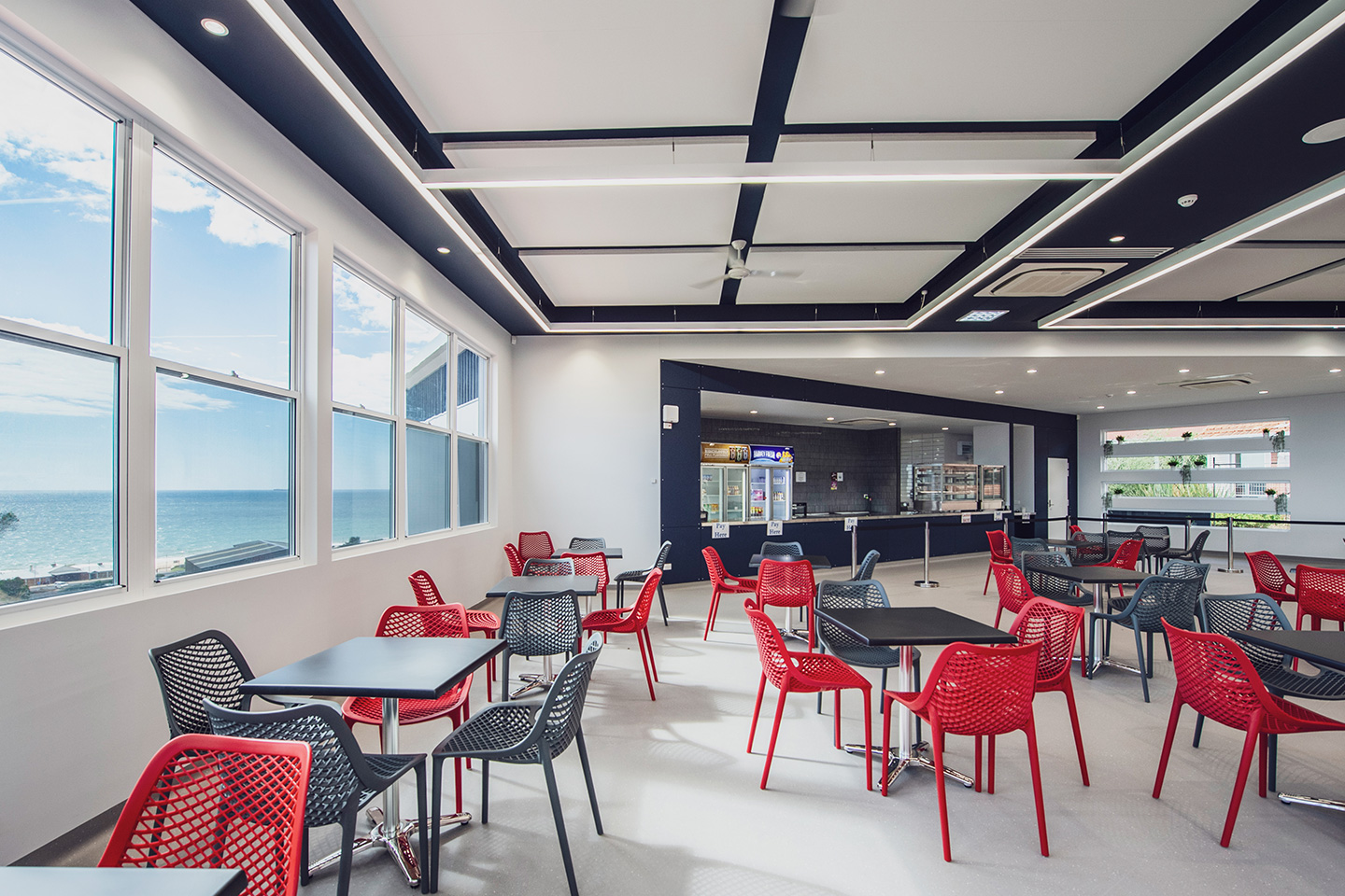 Capral's Project Bunbury Senior High School Cafeteria using Capral window and building systems.