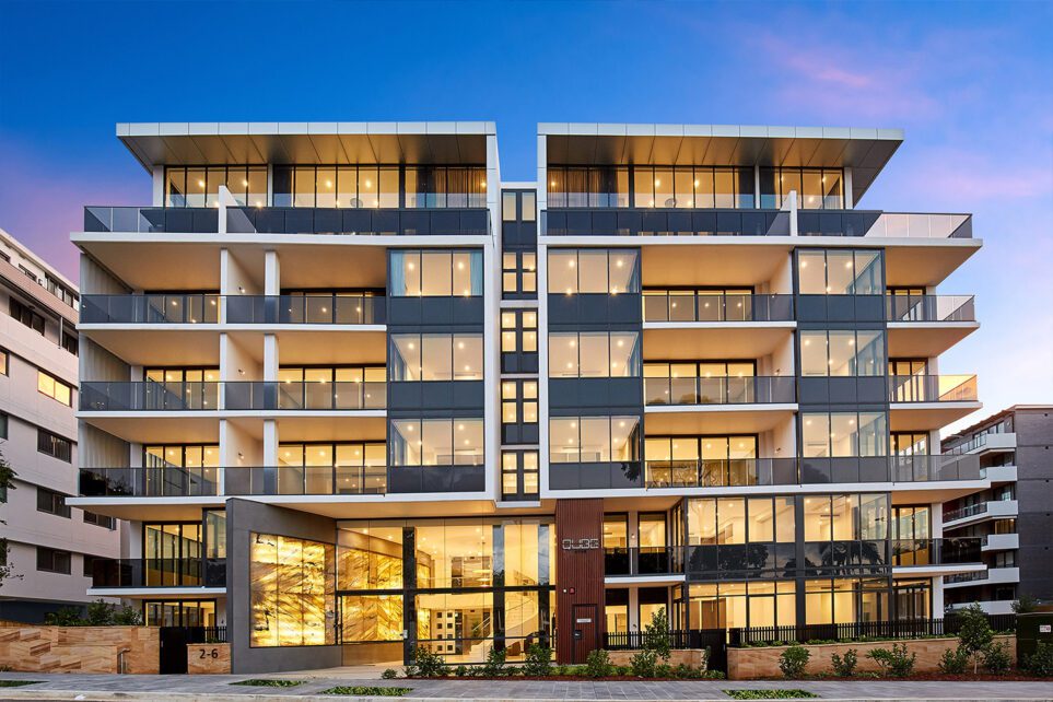 Capral's Project Qube Apartment Complex using Capral window and building systems.