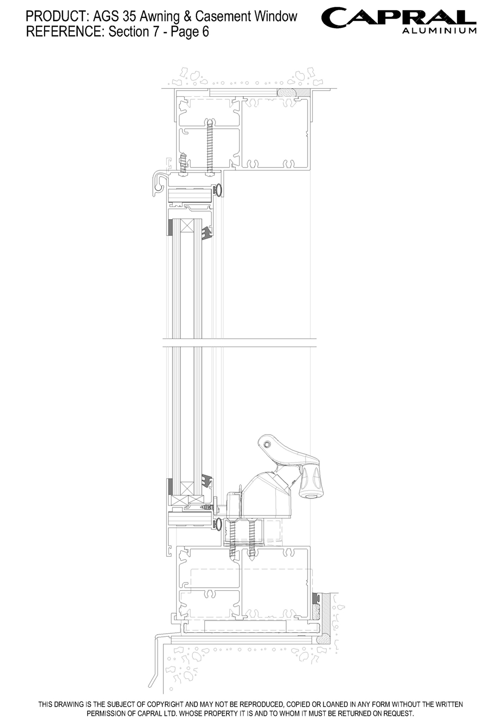 AGS 35 Awning Casement Overlap Flushline VER