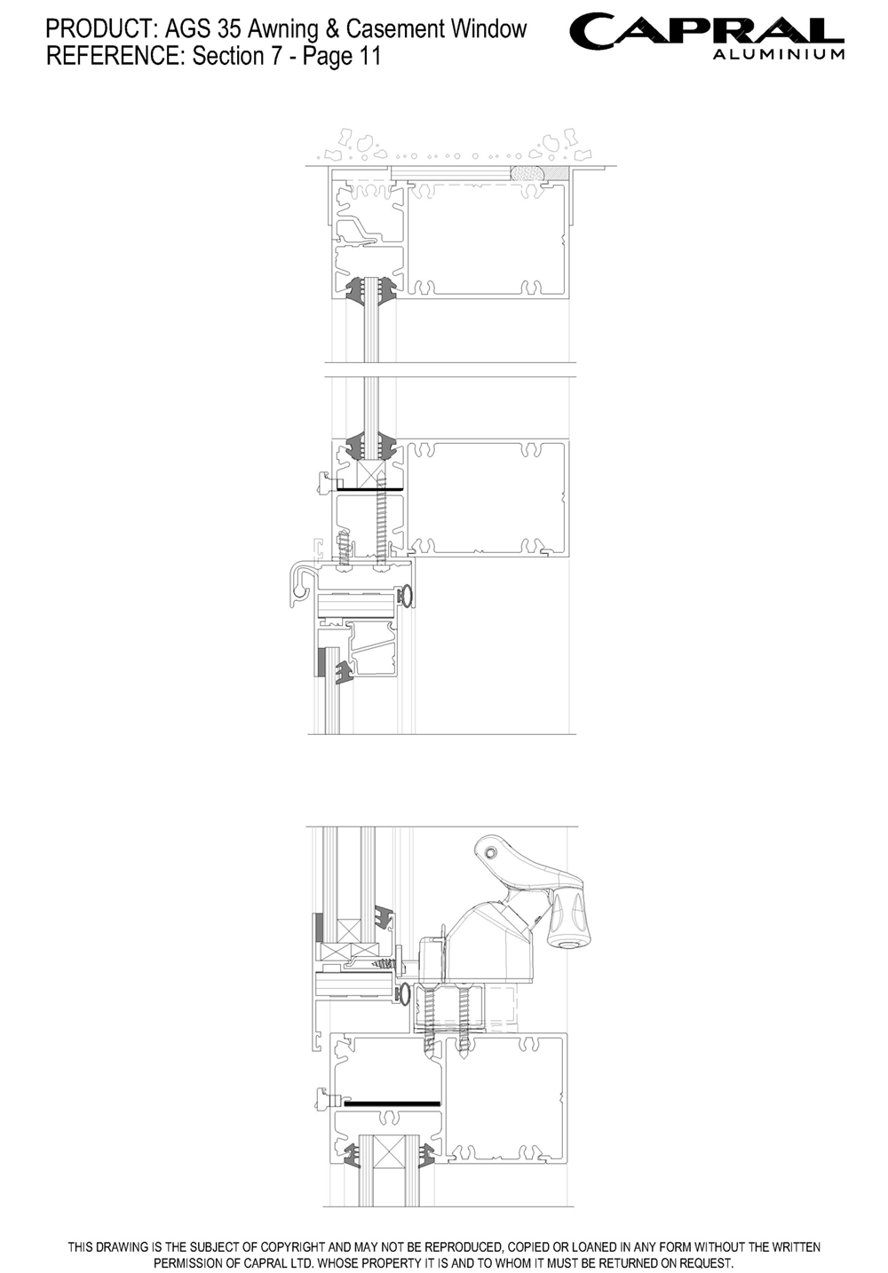 AGS 35 Awning Casement Flushline High