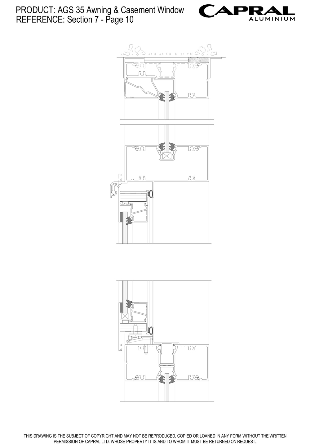 AGS 35 Awning Casement 4 Narrowline High