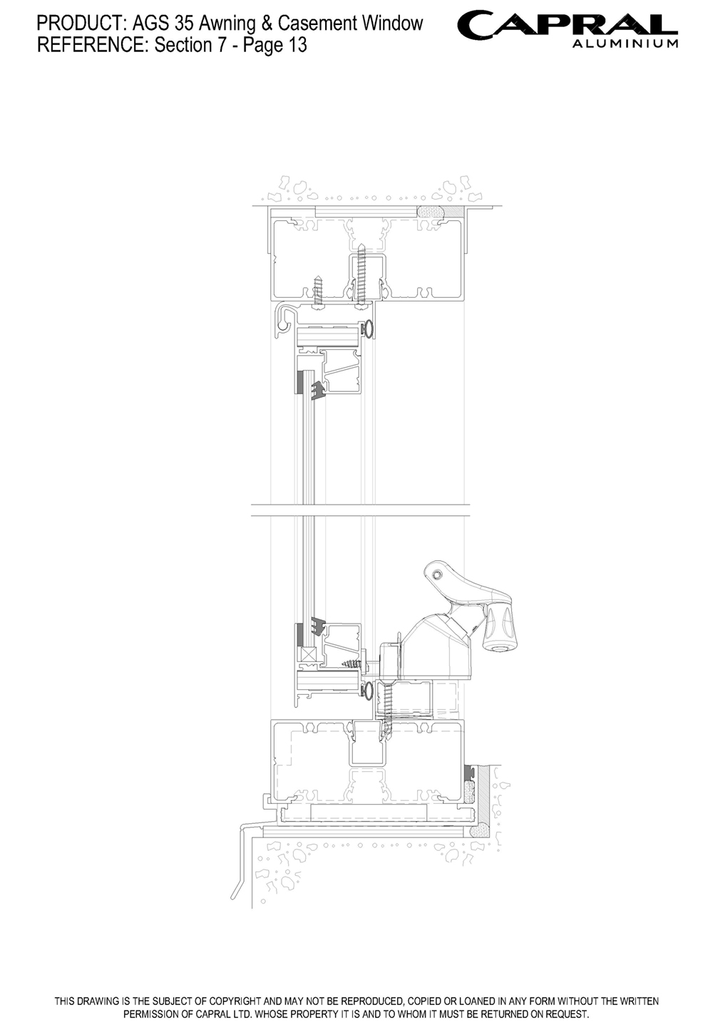 AGS 35 Awning Casement Panel on Insert VER