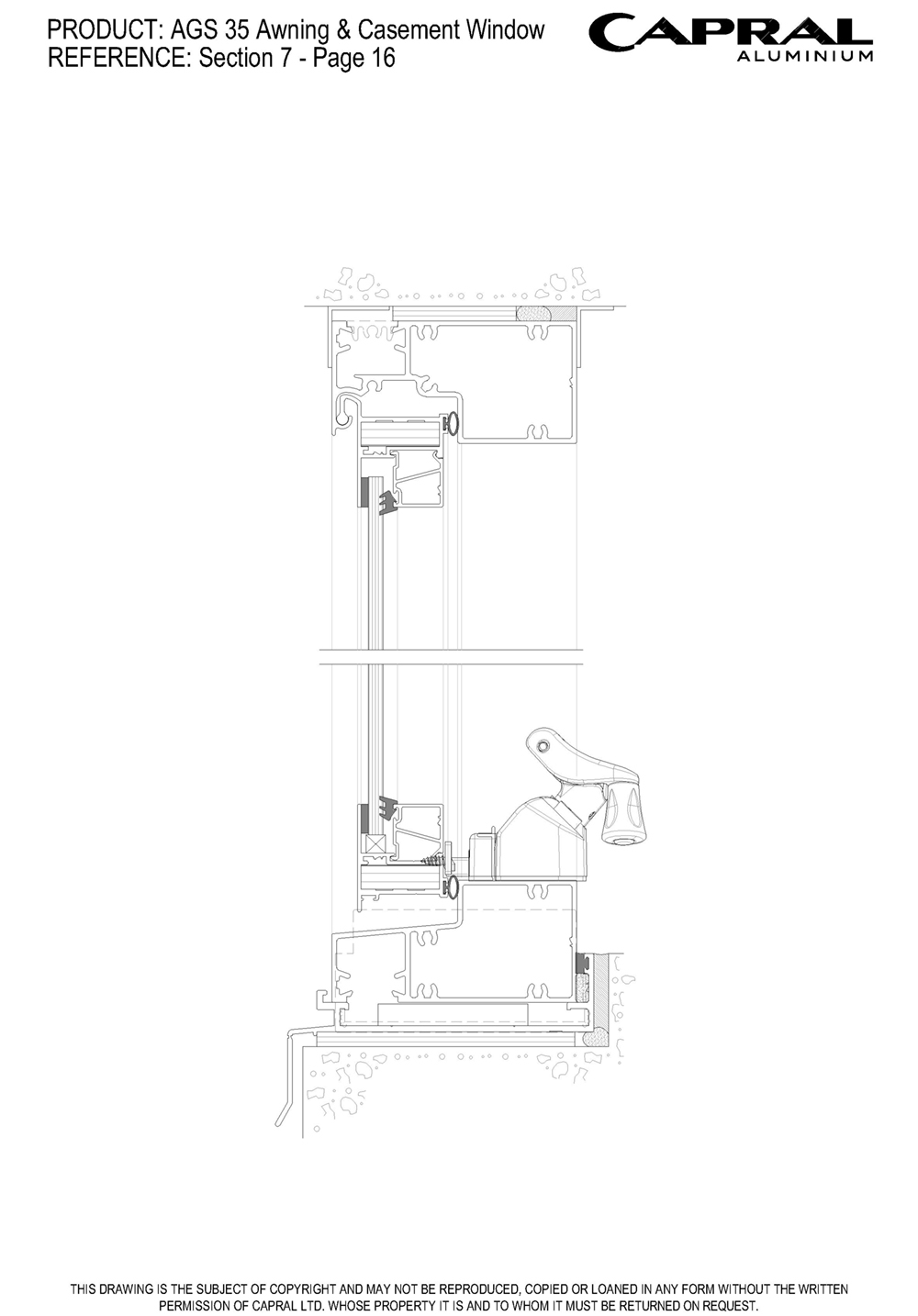 AGS 35 Awning Casement Integrated Inset VER