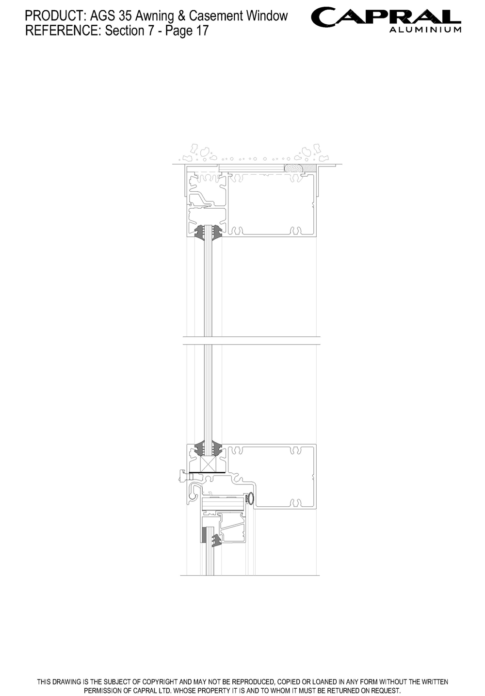 AGS 35 Awning Casement Intergrated High