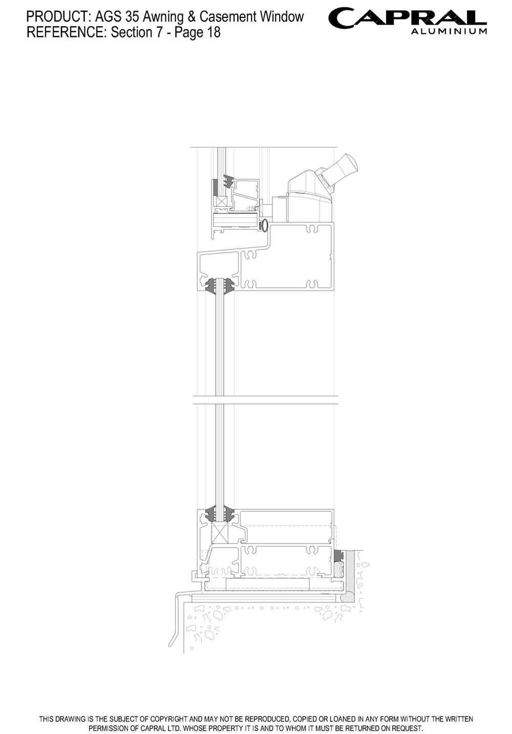AGS 35 Awning Casement Integrated Low