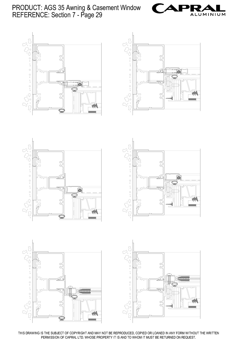 AGS 35 Awning Casement 15 Screen Jambs