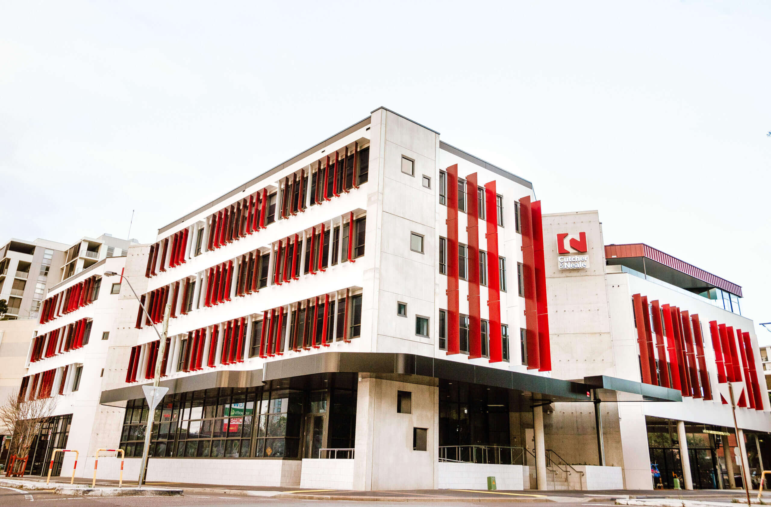The outside of the commercial building on Parry Street