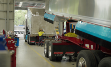 A picture of inside Sloanebuilt's manufacturing warehouse