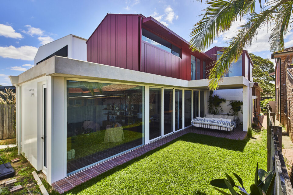 A picture of a renovated home with Capral's Top Hung Sliding Door