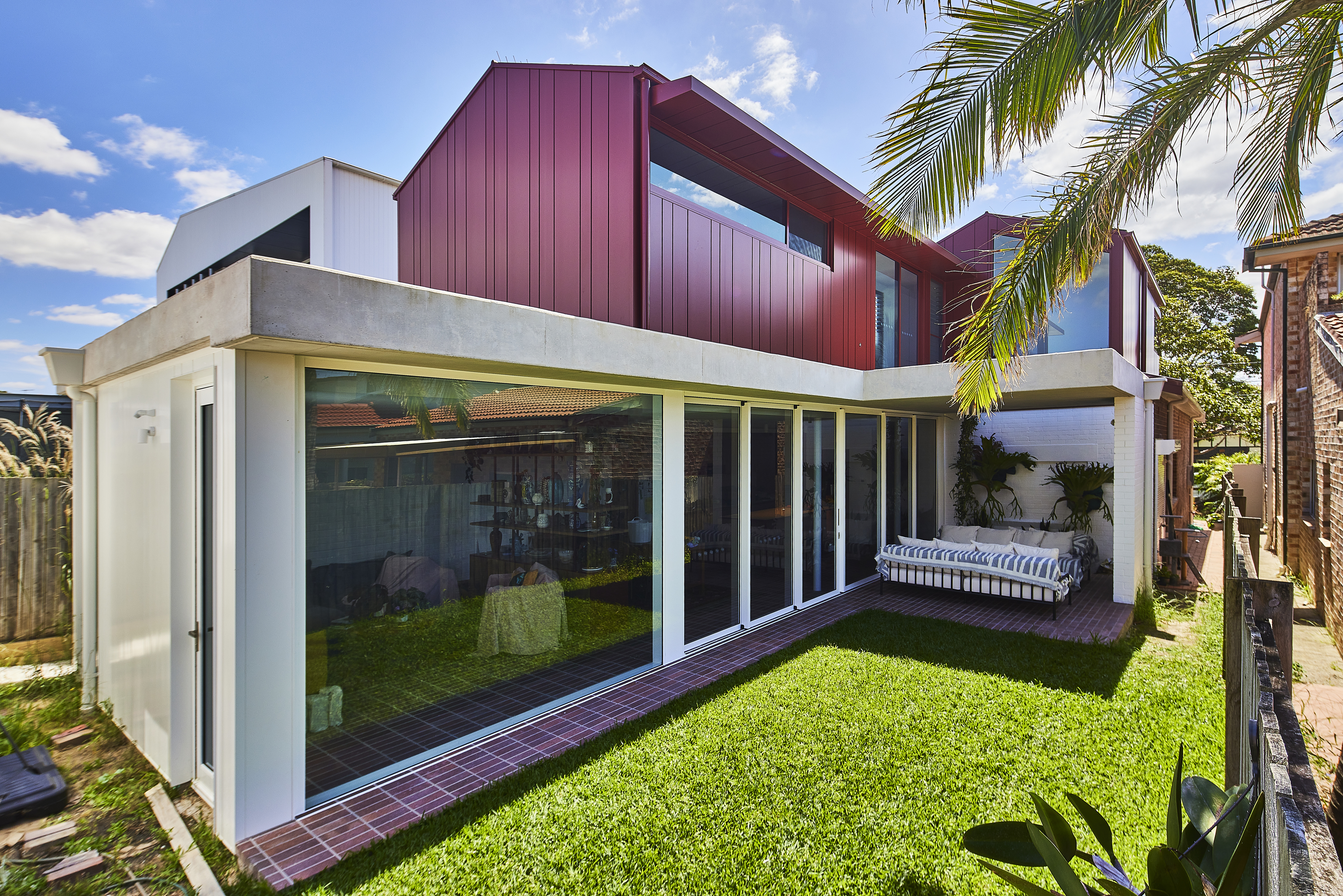 A picture of a renovated home with Capral's Top Hung Sliding Door