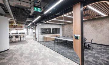 Versalux lighting systems shown in an office