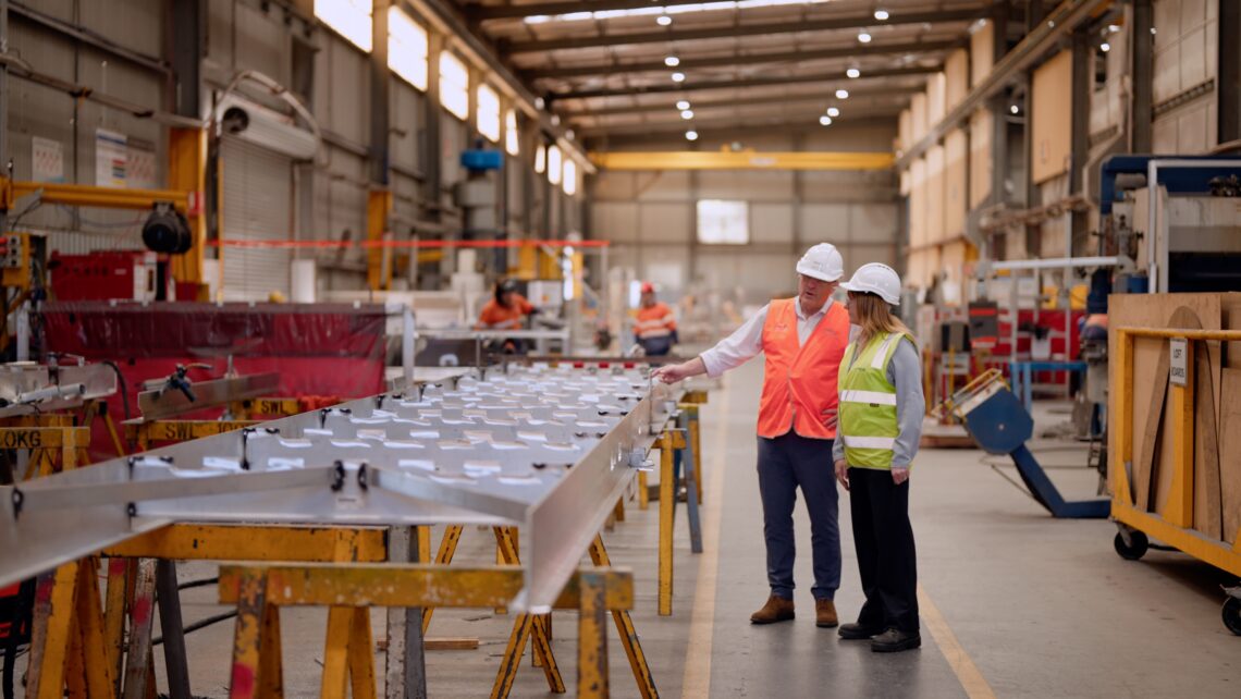 A photo of Capral and Austal working together