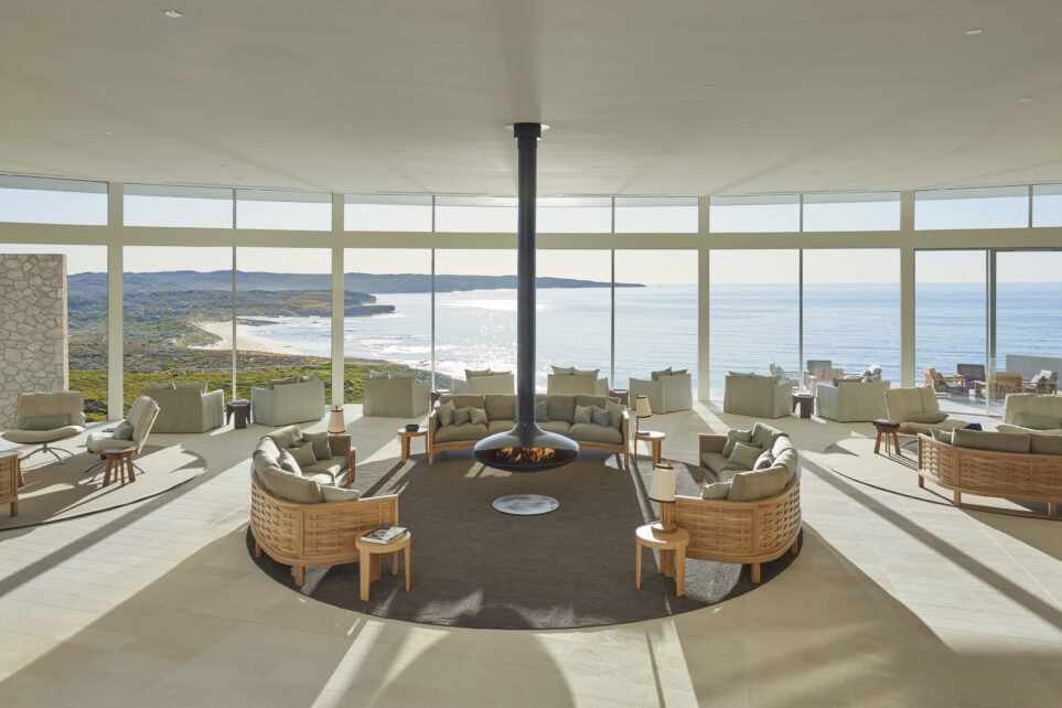 Southern Ocean lodge feautring capral window and door systems
