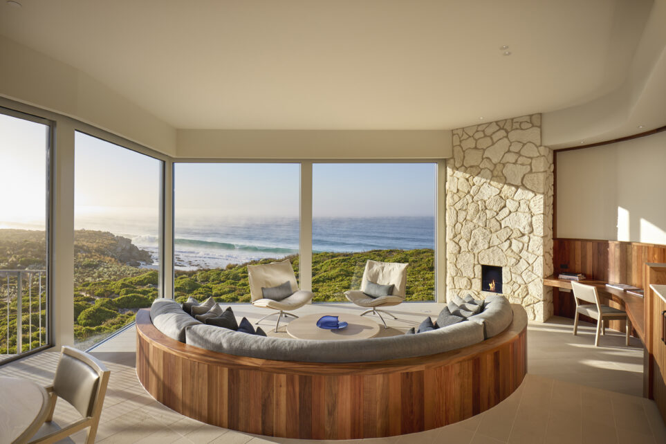 Southern Ocean lodge feautring capral window and door systems