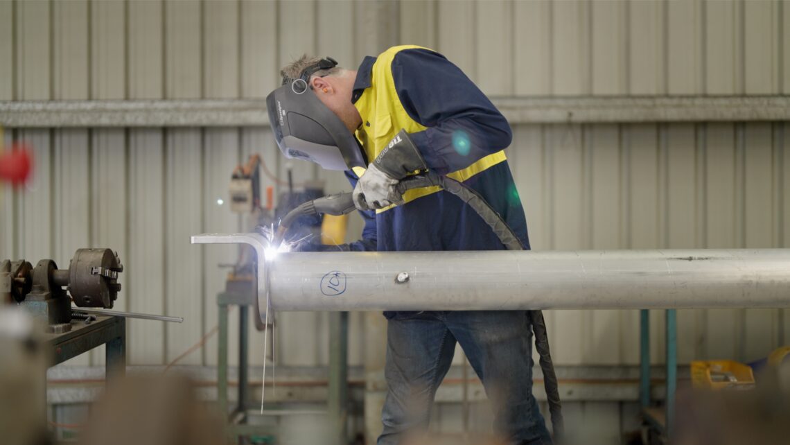 PLP welding aluminium together to build their system