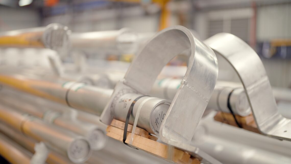 A close up of PLP using Capral Aluminium to build their system