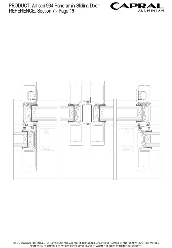 Capral Rope Track Artisan Architectural 934 Panoramic Sliding Door - Capral