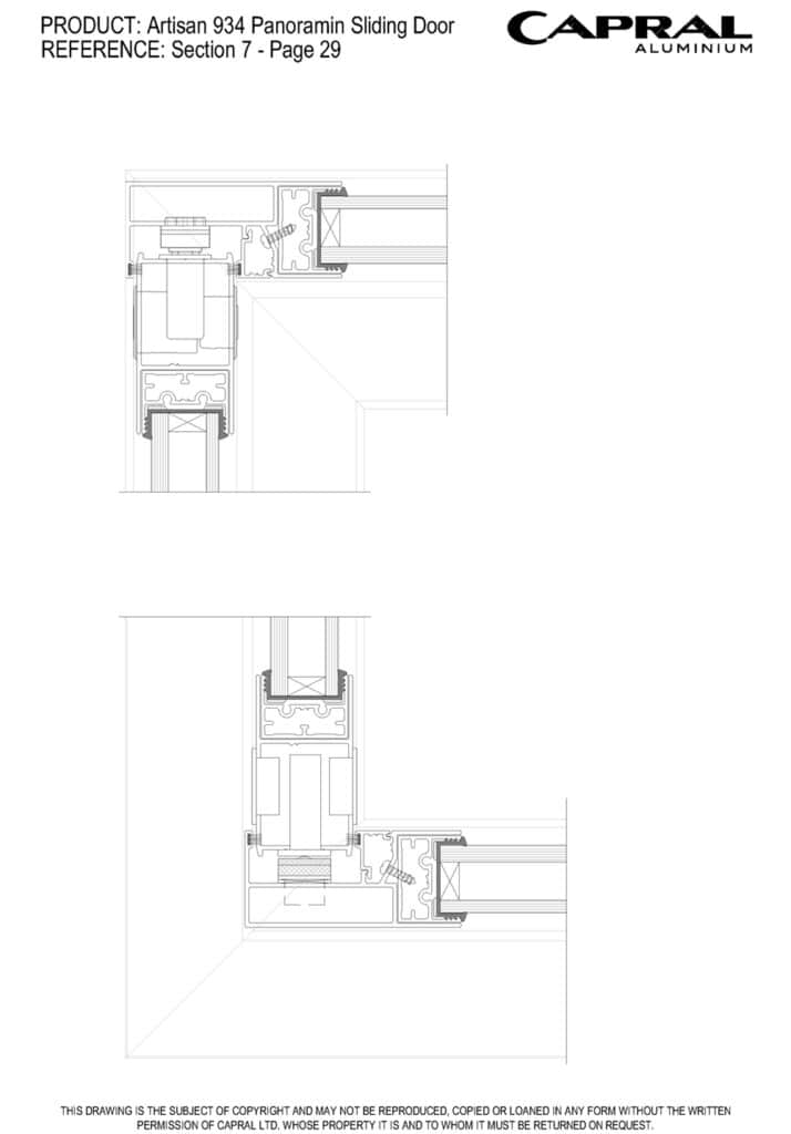 Capral Rope Track Artisan Architectural 934 Panoramic Sliding Door - Capral
