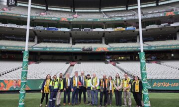 capral team with tim ayres at Australian Made Week MCG