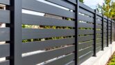 slats and fencing - modern fence