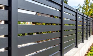 slats and fencing - modern fence