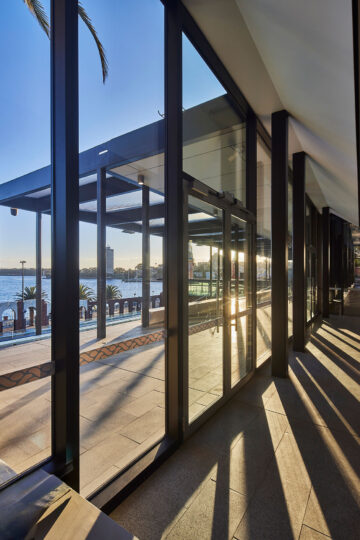 Caprals front glazing used on the main level of the north sydney pool